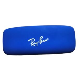 Ray-Ban Steel Blue Slim Hard Clamshell Sunglasses Case Red Blue Inside
